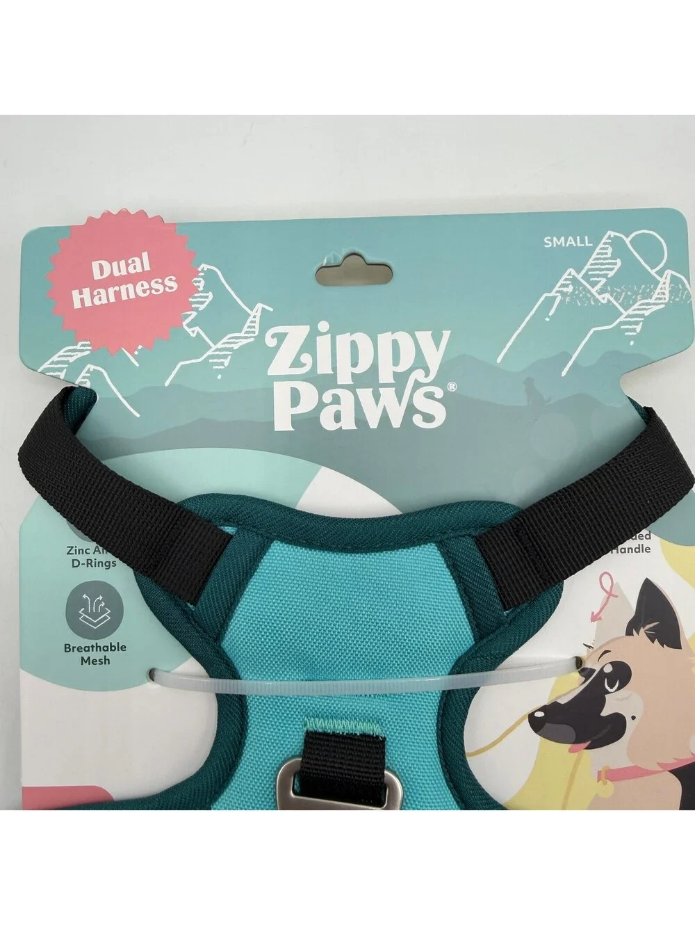 ZippyPaws No Pull Dog Harness Small Teal Black 10 to 20 lbs ZPC-C0012 Zippy Paws
